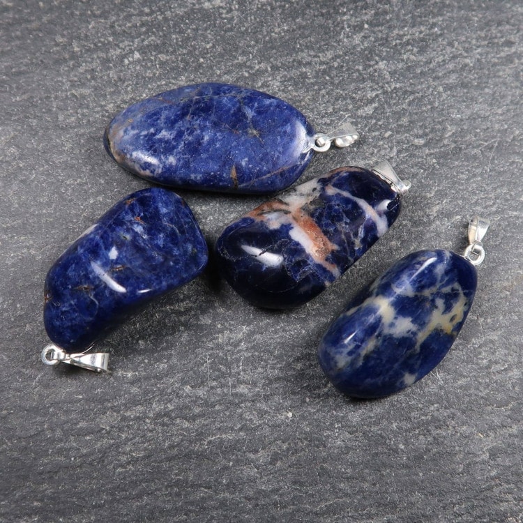 blue sodalite tumblestone pendants