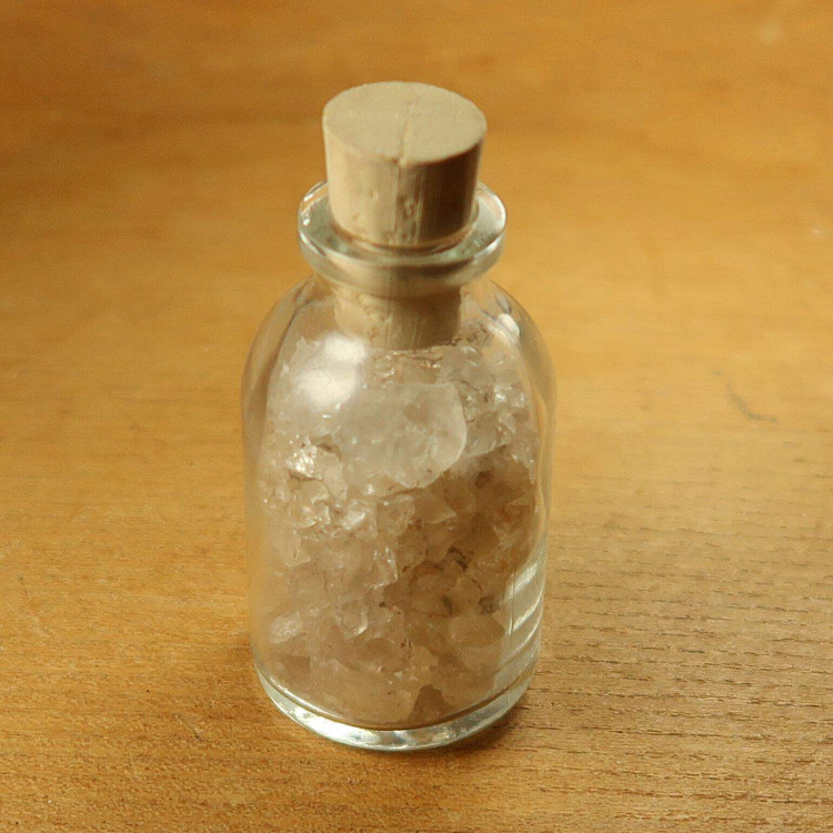 hyalite opal in glass bottle 2