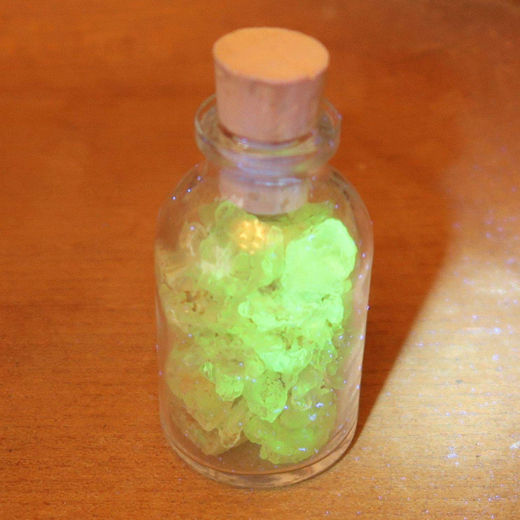 hyalite opal in glass bottle 5